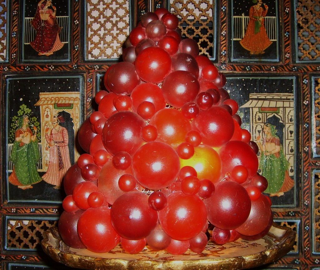 Czech Fruit Glass Lamp Shade Huge Vintage Bohemian Czech Fruit Glass Lamp Shade Huge Vintage Bohemian