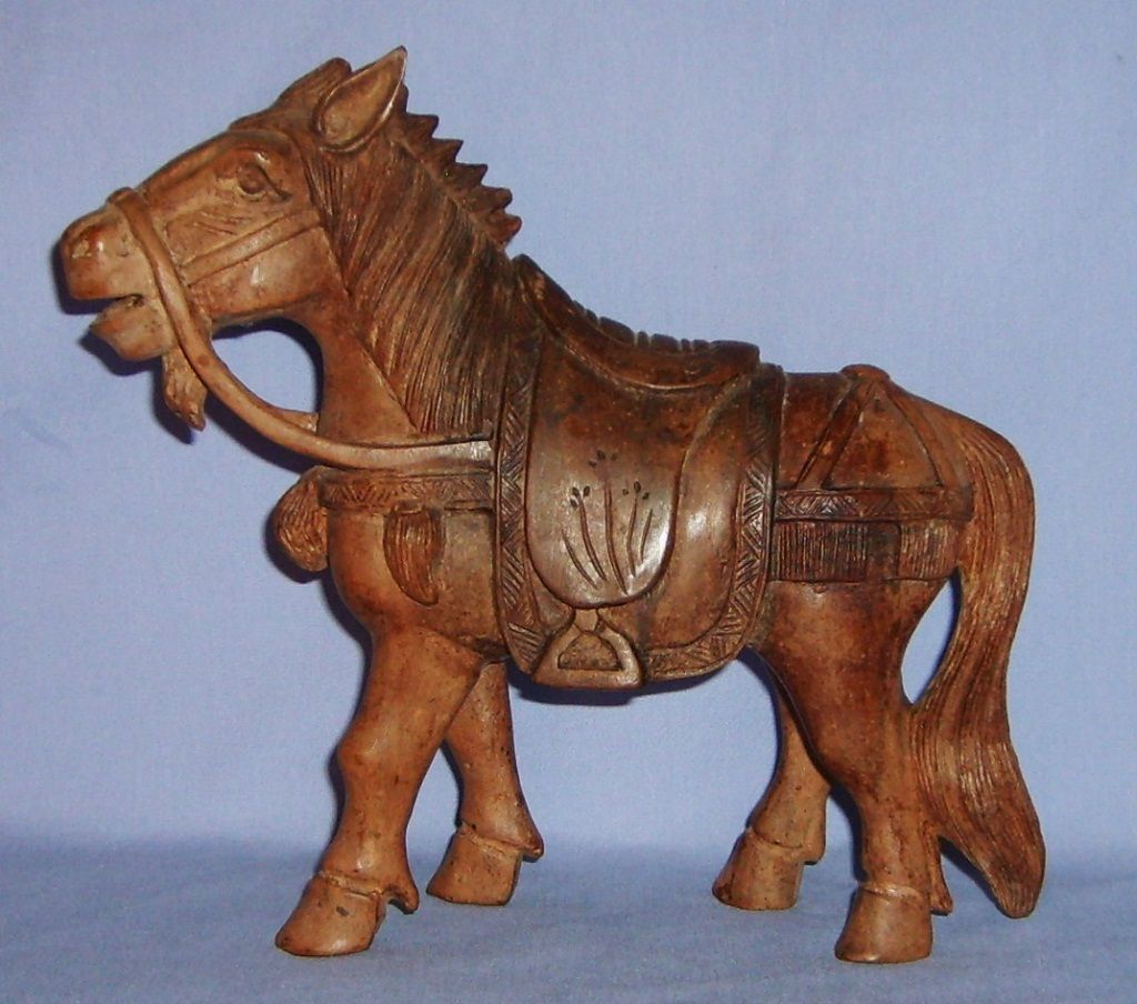 Antique Chinese Carved Wood Horse War Ceremonial Sculpture Folk Art Antique Chinese Carved Wood Horse War Ceremonial Sculpture Folk Art