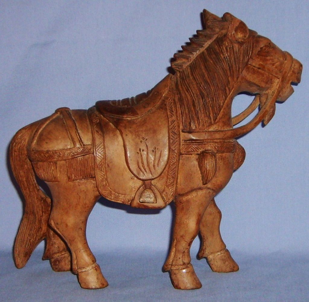 Antique Chinese Carved Wood Horse War Ceremonial Sculpture Folk Art Antique Chinese Carved Wood Horse War Ceremonial Sculpture Folk Art