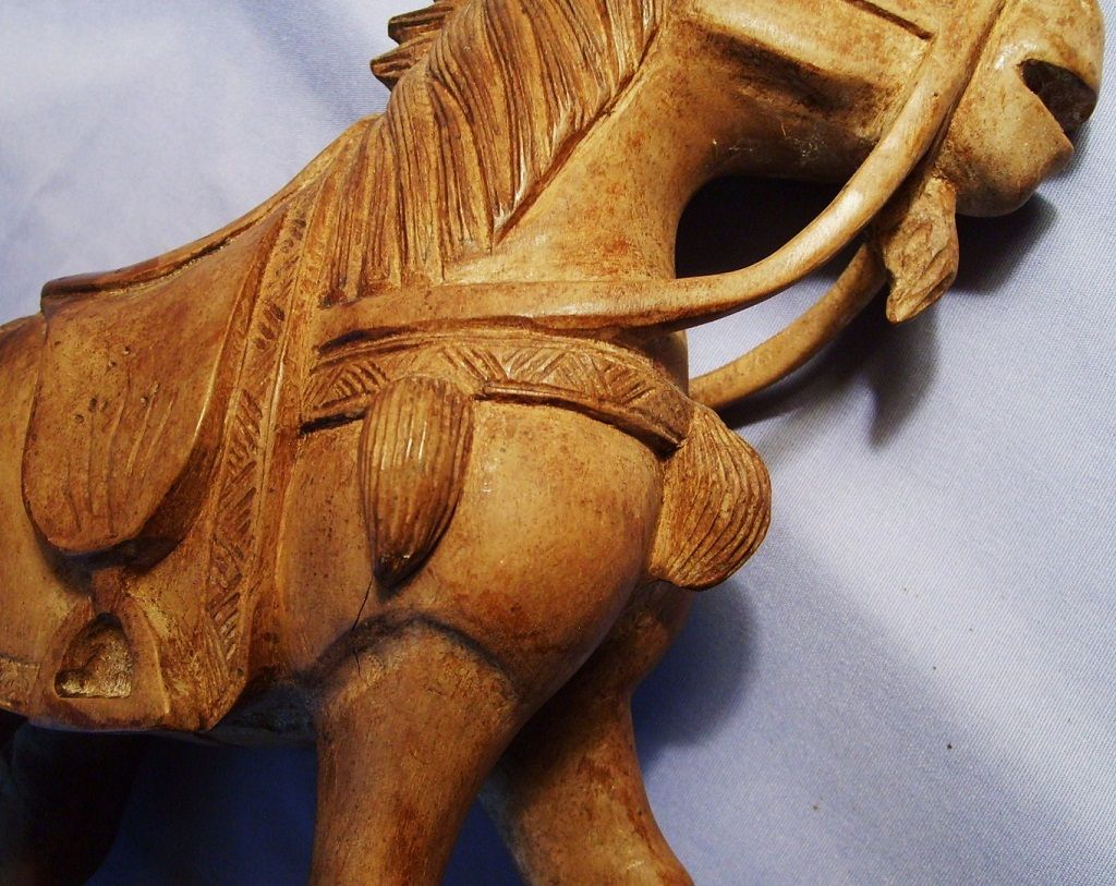 Antique Chinese Carved Wood Horse War Ceremonial Sculpture Folk Art Antique Chinese Carved Wood Horse War Ceremonial Sculpture Folk Art