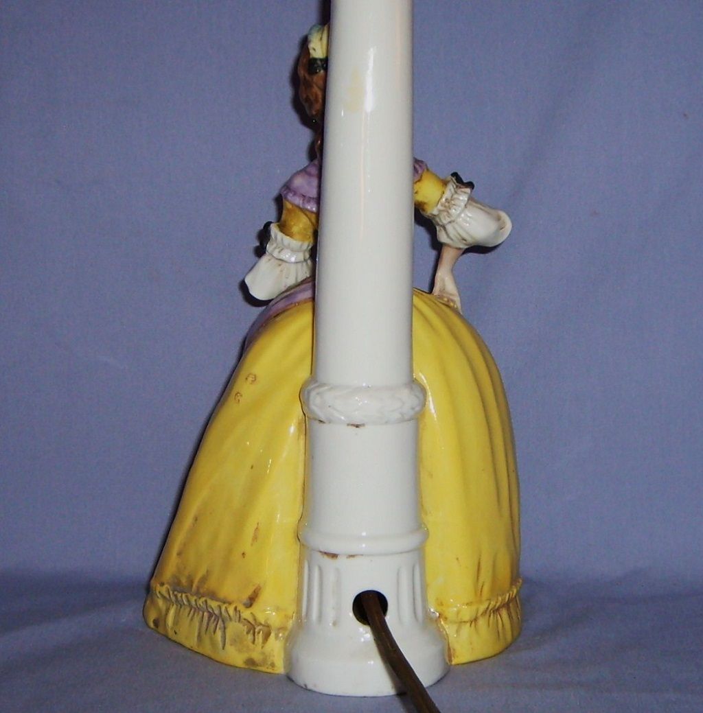 Large Tall Lady Lamp Germany Porcelain Gorgeous Vintage Boudoir Vanity Table Large Tall Lady Lamp Germany Porcelain Gorgeous Vintage Boudoir Vanity Table