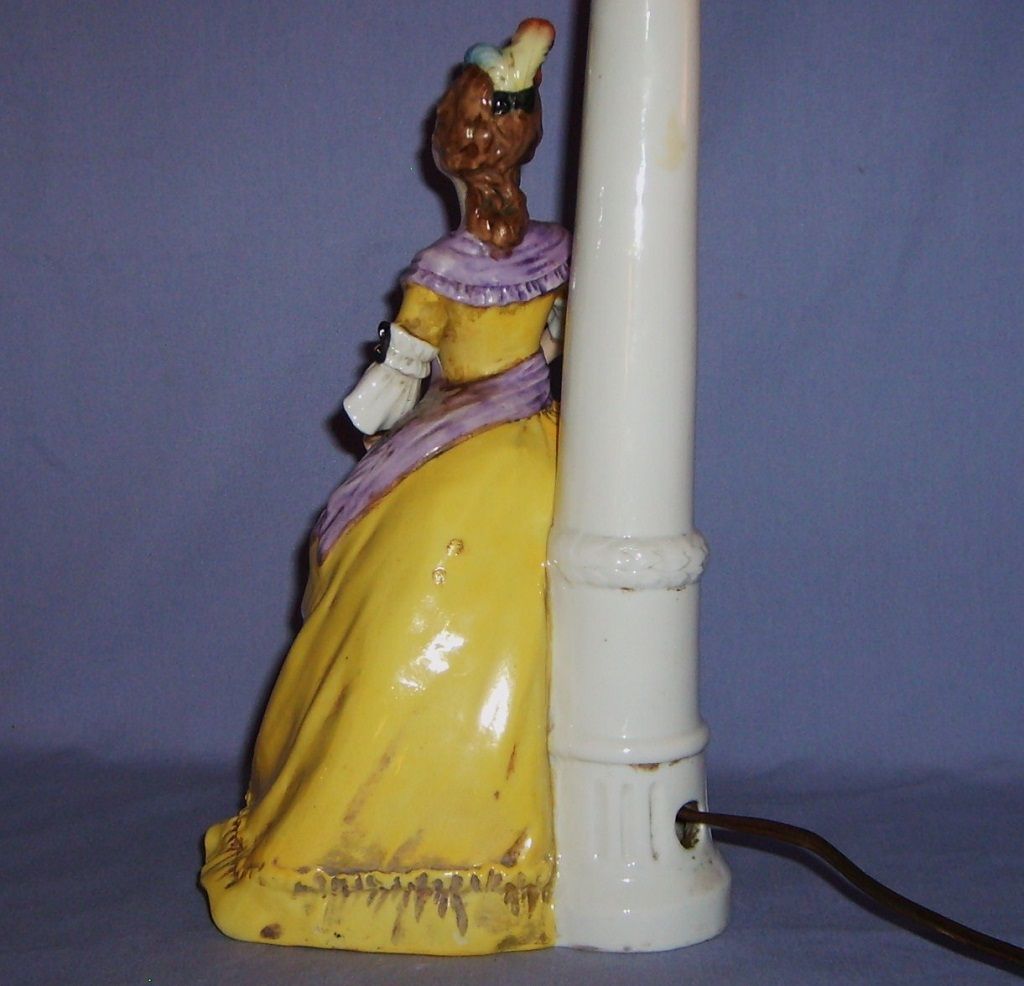 Large Tall Lady Lamp Germany Porcelain Gorgeous Vintage Boudoir Vanity Table Large Tall Lady Lamp Germany Porcelain Gorgeous Vintage Boudoir Vanity Table