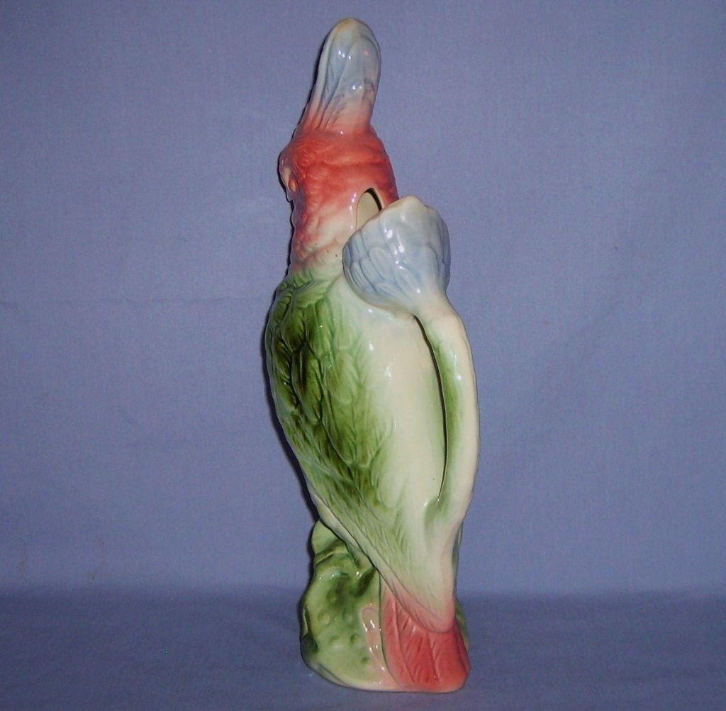 St Clement Parrot Cockatoo Bird Pitcher Majolica France French Faience Saint St Clement Parrot Cockatoo Bird Pitcher Majolica France French Faience Saint