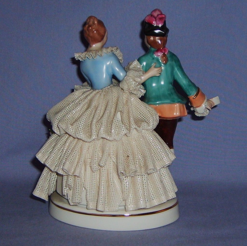 Gerold & Co. Tettau Bavaria Porcelain Figurine Lace Germany Gerold & Co. Tettau Bavaria Porcelain Figurine Lace Germany
