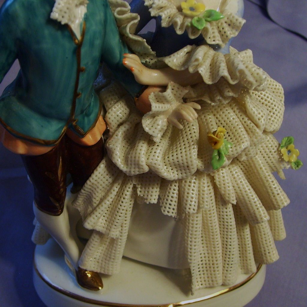 Gerold & Co. Tettau Bavaria Porcelain Figurine Lace Germany Gerold & Co. Tettau Bavaria Porcelain Figurine Lace Germany