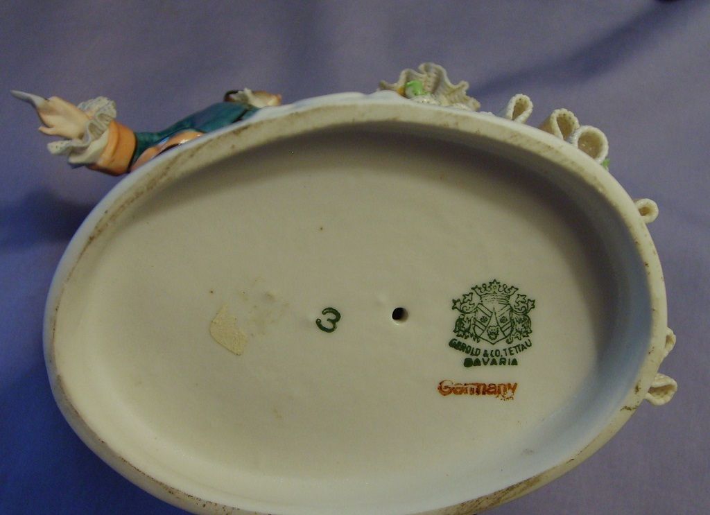Gerold & Co. Tettau Bavaria Porcelain Figurine Lace Germany Gerold & Co. Tettau Bavaria Porcelain Figurine Lace Germany