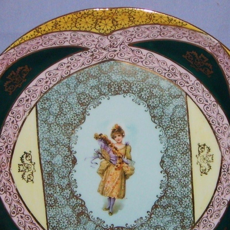 Vintage Vienna Austria Cabinet Plate Crown Mark Porcelain Vintage Vienna Austria Cabinet Plate Crown Mark Porcelain