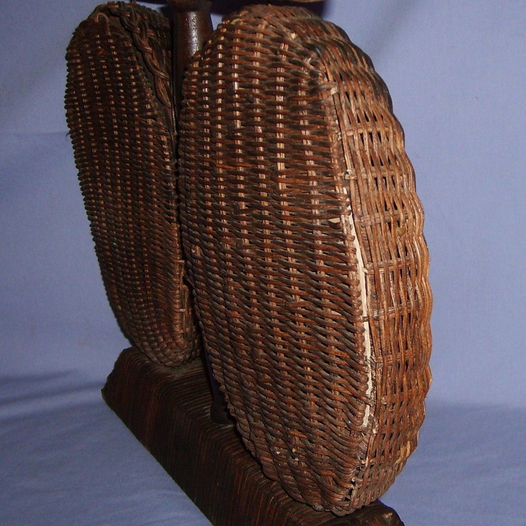 Antique Victorian Woven Wicker Picture Frame Double Large Sepia Photos Antique Victorian Woven Wicker Picture Frame Double Large Sepia Photos
