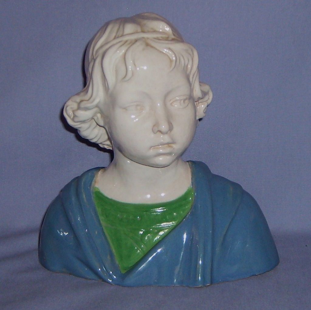 Zaccagnini Italian Pottery Bust Boy UFMZ Vintage Zaccagnini Italian Pottery Bust Boy UFMZ Vintage