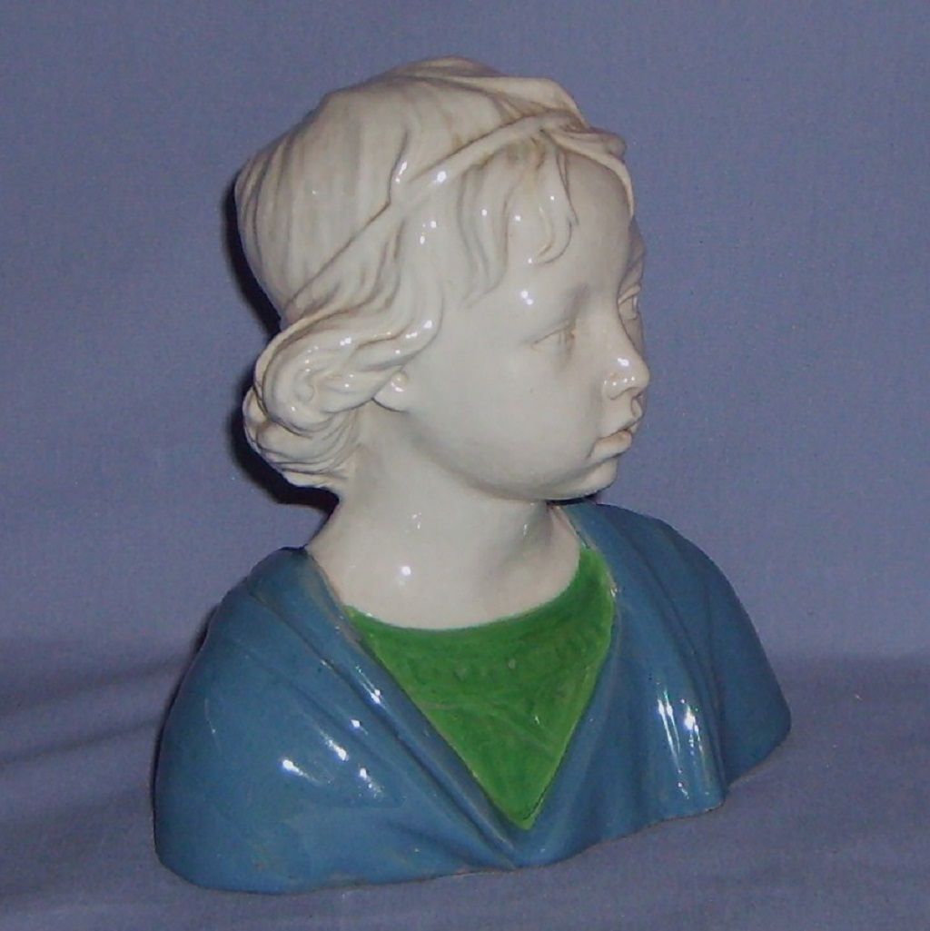 Zaccagnini Italian Pottery Bust Boy UFMZ Vintage Zaccagnini Italian Pottery Bust Boy UFMZ Vintage