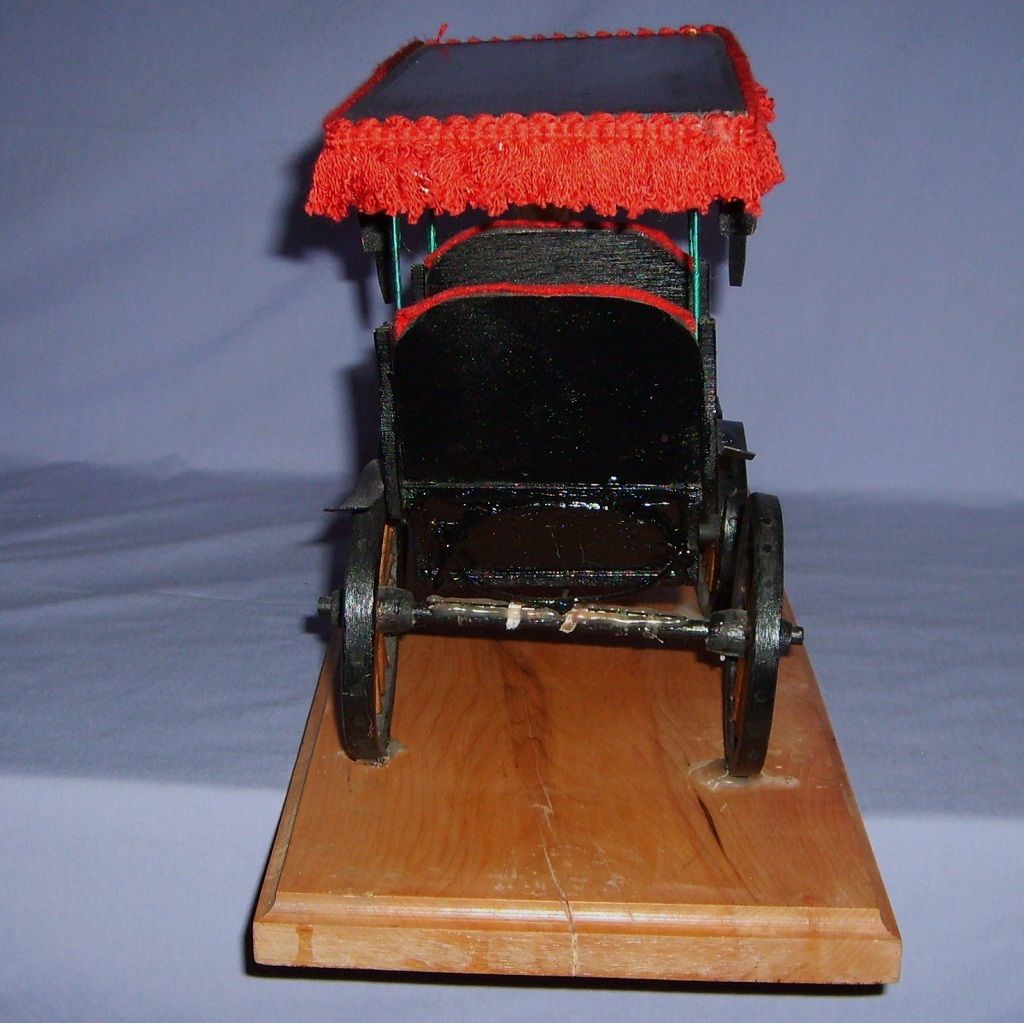 Vintage Wood Horse-drawn Surrey Fringe Hand-Crafted Doll Dollhouse Vintage Wood Horse-drawn Surrey Fringe Hand-Crafted Doll Dollhouse
