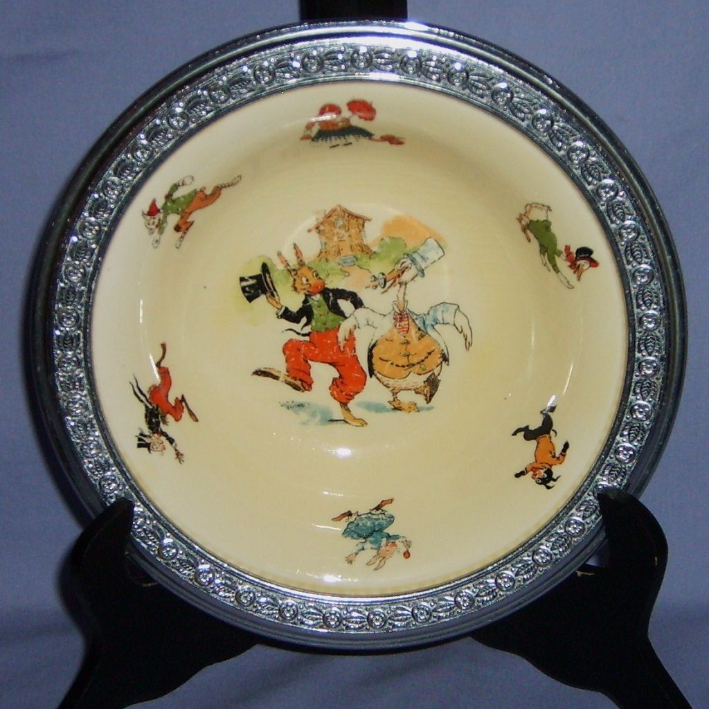 Uncle Wiggily Childrens Bowl Sebring Pottery Co. Farberware Uncle Wiggily Childrens Bowl Sebring Pottery Co. Farberware