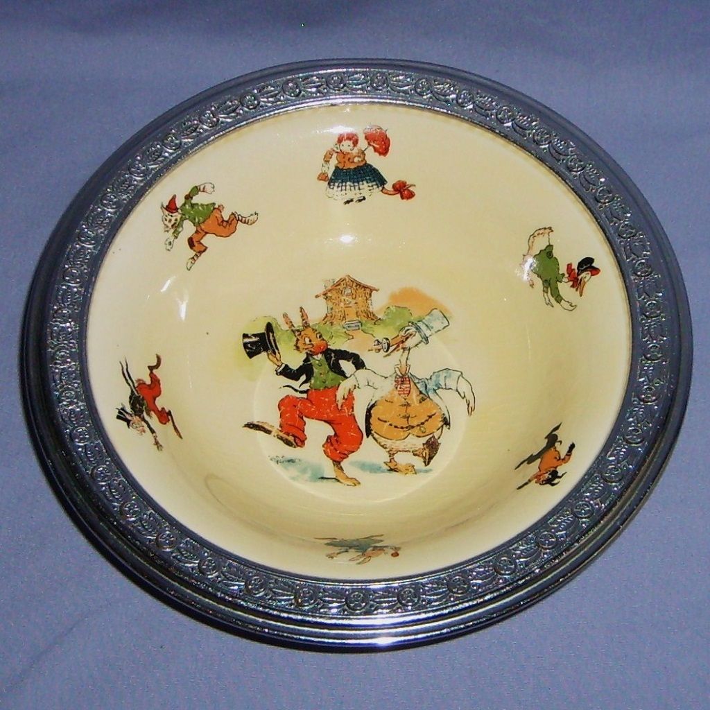 Uncle Wiggily Childrens Bowl Sebring Pottery Co. Farberware Uncle Wiggily Childrens Bowl Sebring Pottery Co. Farberware