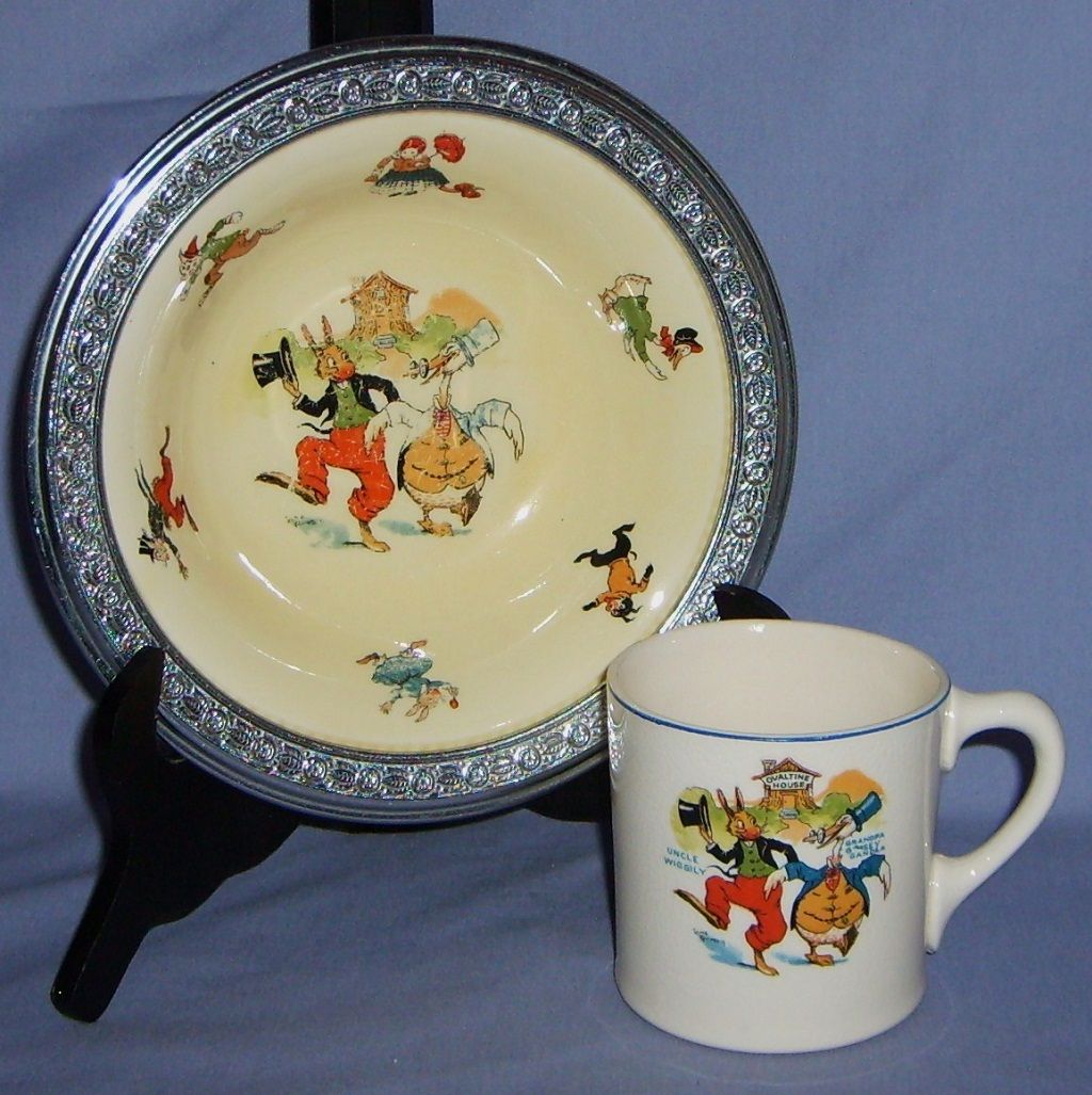 Uncle Wiggily Childrens Bowl Sebring Pottery Co. Farberware Uncle Wiggily Childrens Bowl Sebring Pottery Co. Farberware
