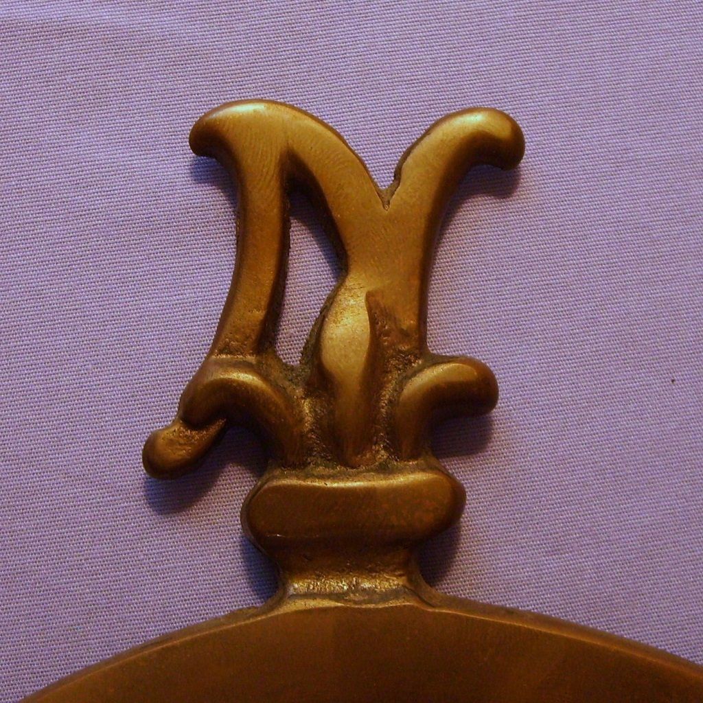 Brass Mirror North South East West Compass Fleur de Lis Vintage Brass Mirror North South East West Compass Fleur de Lis Vintage