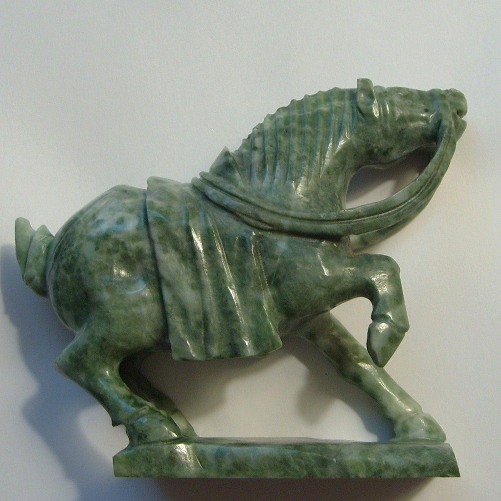Carved Jade Horse Chinese Large 5" long Carved Jade Horse Chinese Large 5" long