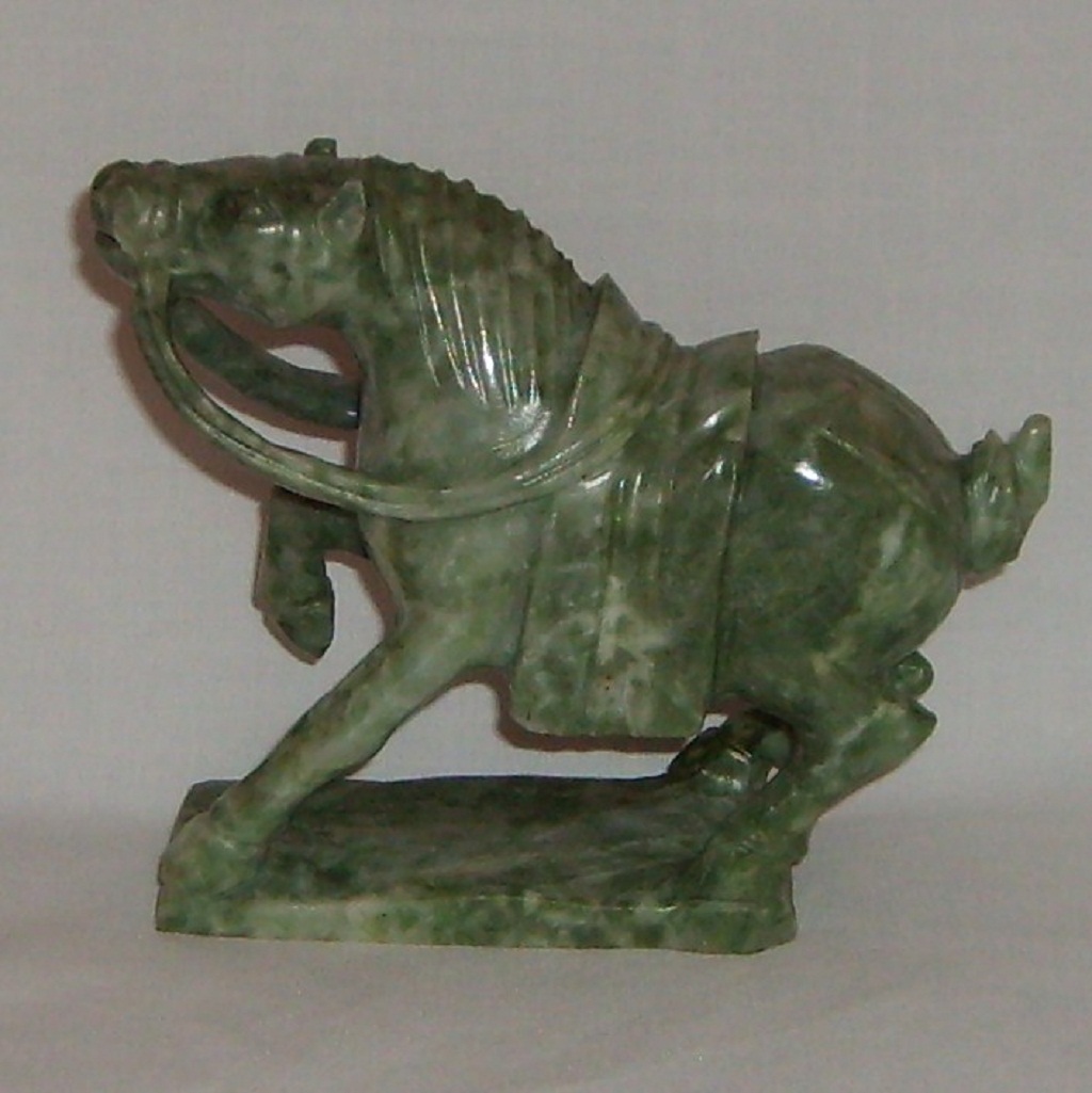 Carved Jade Horse Chinese Large 5" long Carved Jade Horse Chinese Large 5" long