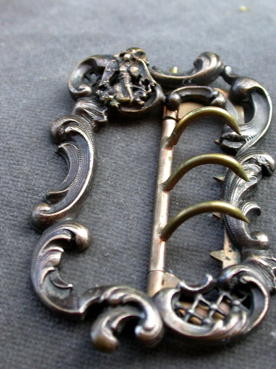 French antique bronze Bronze Belt Buckle angle Angel Michael & Dragon sword French antique bronze Bronze Belt Buckle angle Angel Michael & Dragon sword