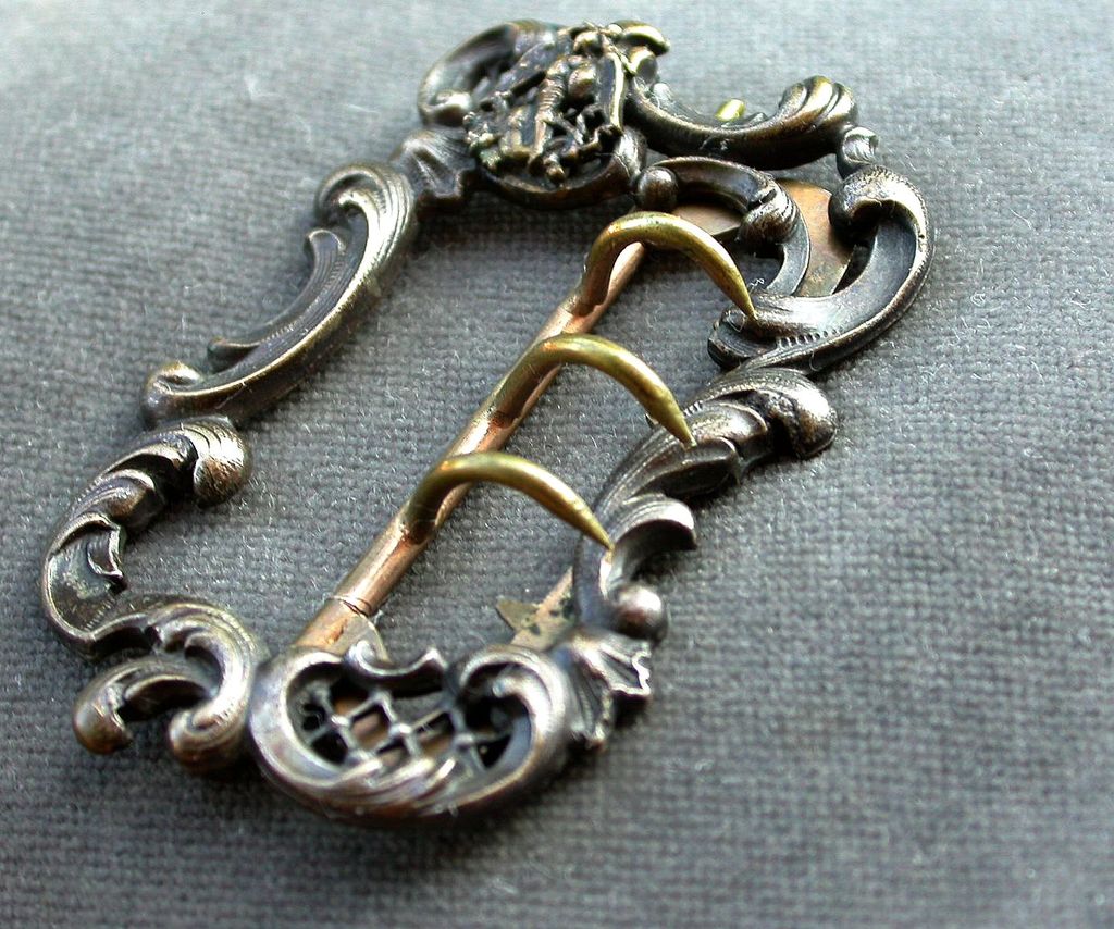 French antique bronze Bronze Belt Buckle angle Angel Michael & Dragon sword French antique bronze Bronze Belt Buckle angle Angel Michael & Dragon sword