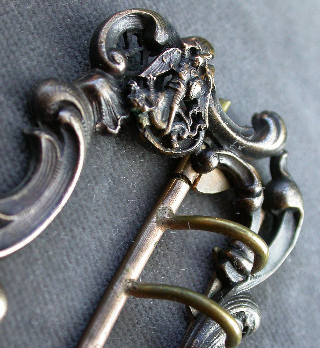 French antique bronze Bronze Belt Buckle angle Angel Michael & Dragon sword French antique bronze Bronze Belt Buckle angle Angel Michael & Dragon sword