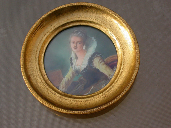 Magnificent french antique Portrait Miniature Hand painted oil painting 1880 gilt gold ormolu frame signed portrait princess lace dress Magnificent french antique Portrait Miniature Hand painted oil painting 1880 gilt gold ormolu frame signed portrait princess lace dress
