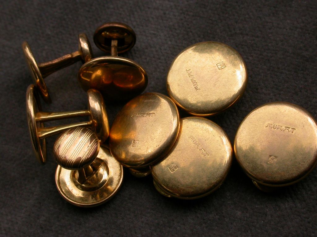 Collection of 8Pcs French vintage Heavily Gold Filled Deco Style Cufflinks gold button -MURAT Collection of 8Pcs French vintage Heavily Gold Filled Deco Style Cufflinks gold button -MURAT