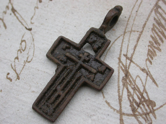 Rare 16th 17th century Antique large French Vintage religious medal pendant Religious ortodox engraved corss Rare 16th 17th century Antique large French Vintage religious medal pendant Religious ortodox engraved corss