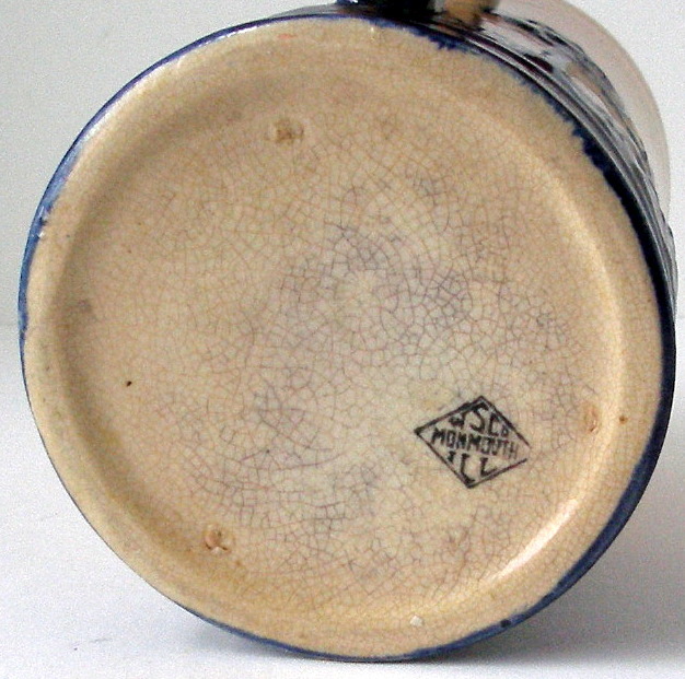 Early 1900's Monmouth Sleepy Eye Stoneware Pitcher Indian Chief flow Blue Cobalt and Beige Flour Premium Early 1900's Monmouth Sleepy Eye Stoneware Pitcher Indian Chief flow Blue Cobalt and Beige Flour Premium