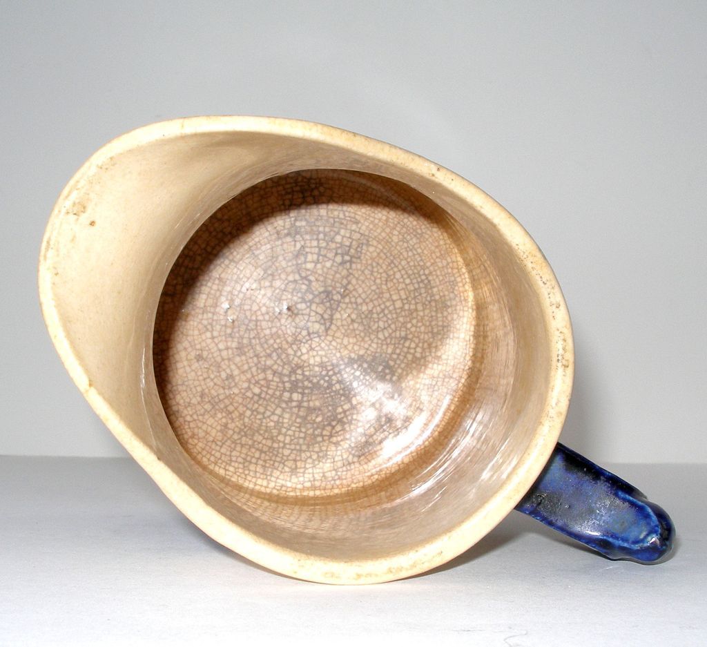 Early 1900's Monmouth Sleepy Eye Stoneware Pitcher Indian Chief flow Blue Cobalt and Beige Flour Premium Early 1900's Monmouth Sleepy Eye Stoneware Pitcher Indian Chief flow Blue Cobalt and Beige Flour Premium