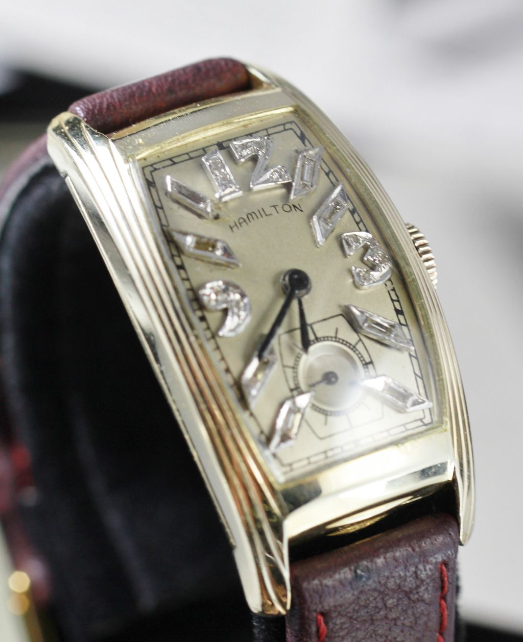 Hamilton Linwood Diamond Dial Circa 1937 from vintagewatches on Ruby Lane