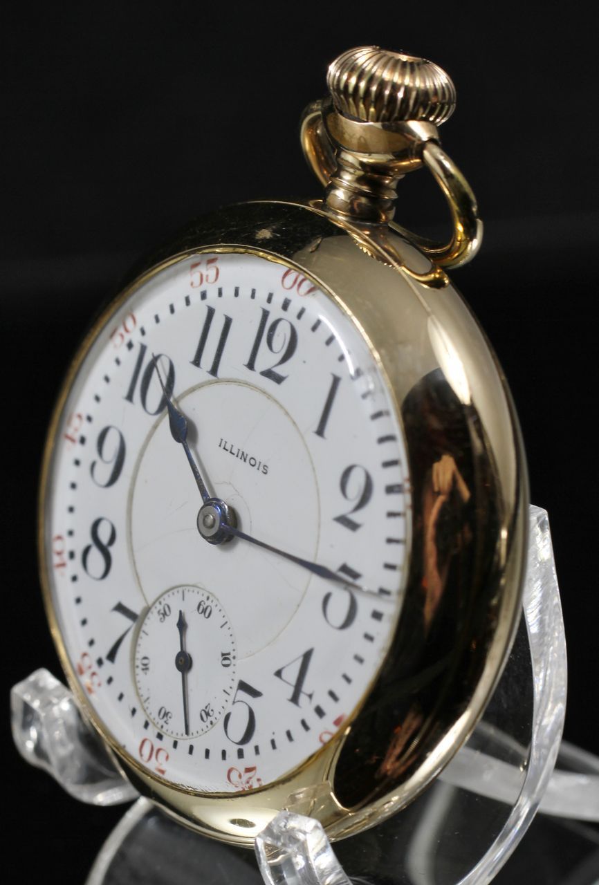 Illinois Railroad Grade Size 18 Pocket Watch from 1915 from