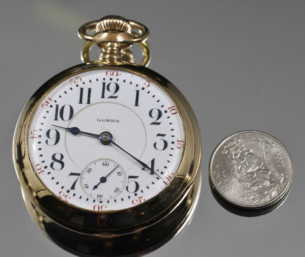 Illinois Railroad Grade Size 18 Pocket Watch from 1915 from
