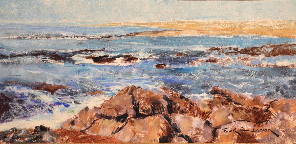 Frank E. Larson (American, 1895-1991), "Along the Coast" pastel Frank E. Larson (American, 1895-1991), "Along the Coast" pastel