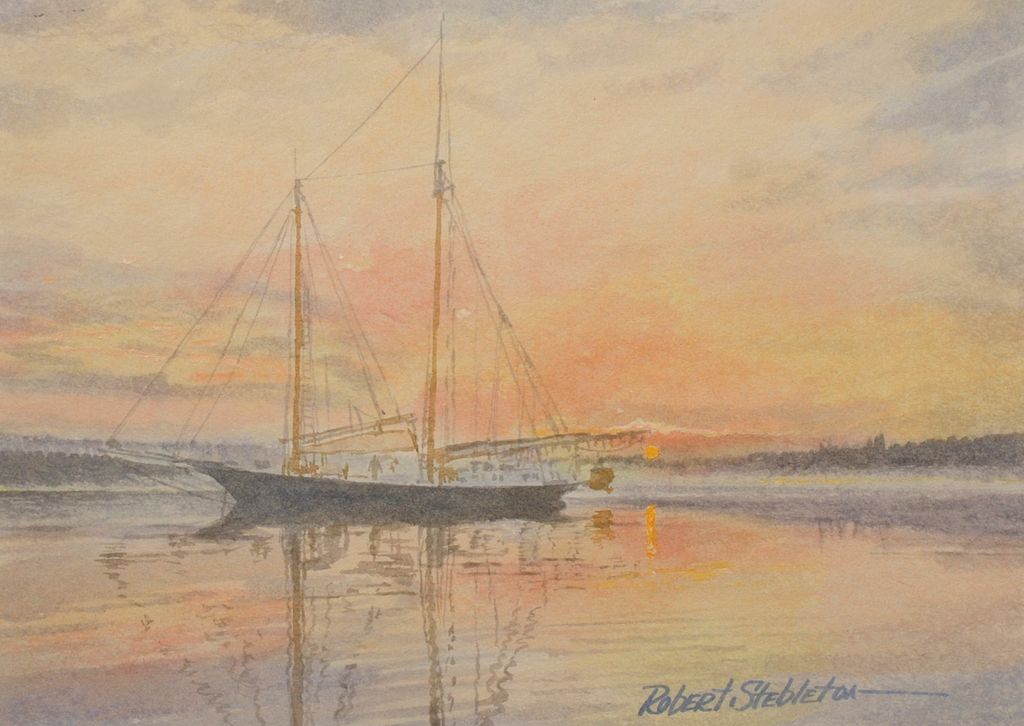 Robert Stebleton, "Twilight" watercolor Robert Stebleton, "Twilight" watercolor