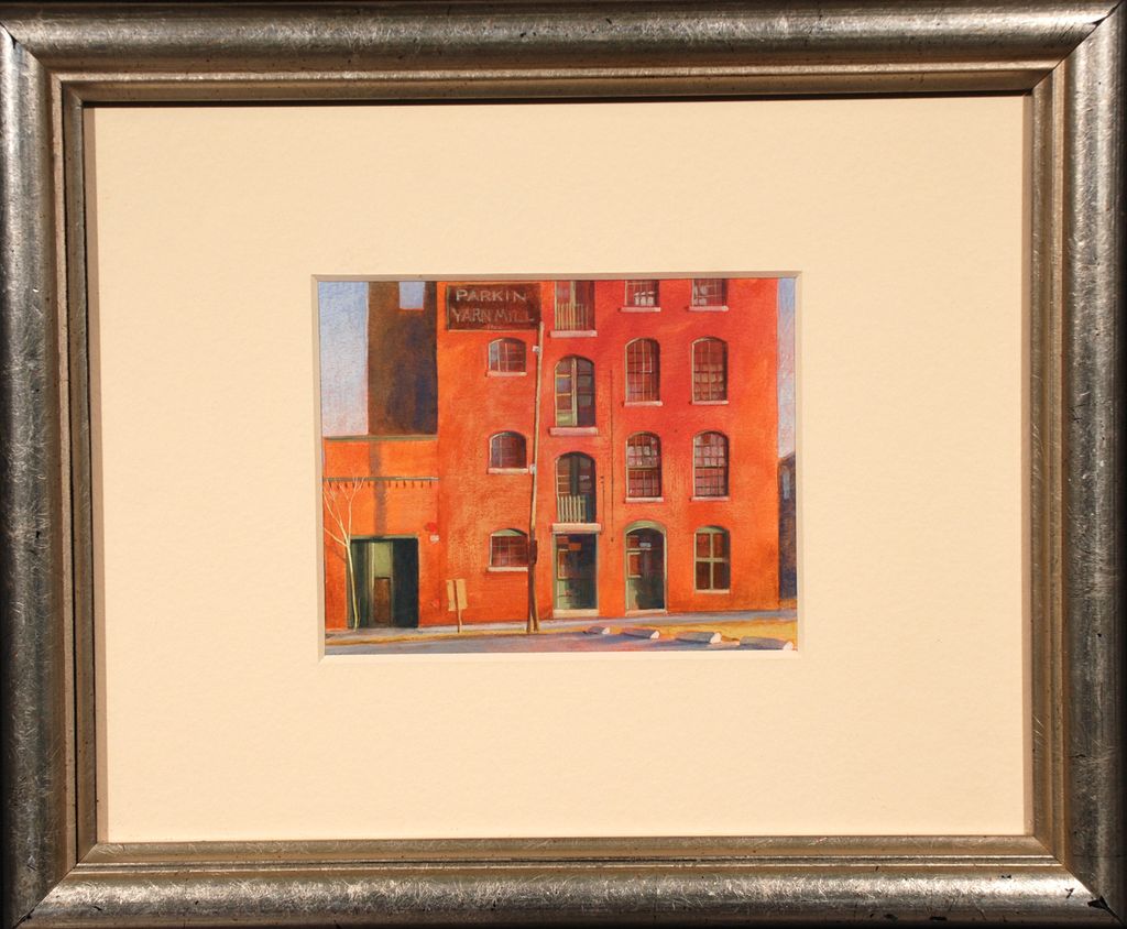 Kathleen Weber, "Parkin Yarn Mill, 1991" watercolor and gouache Kathleen Weber, "Parkin Yarn Mill, 1991" watercolor and gouache