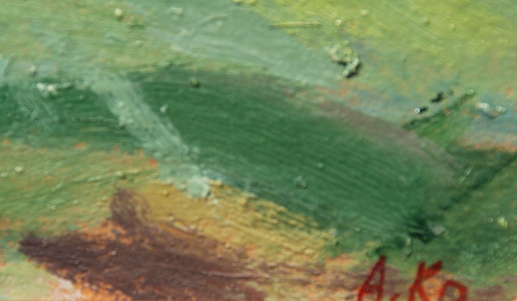 Alexei Krasnov oil, "Spring Green" Alexei Krasnov oil, "Spring Green"