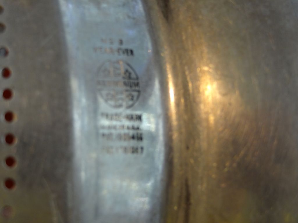 Vintage tin cake pan and Wear-ever strainer Vintage tin cake pan and Wear-ever strainer