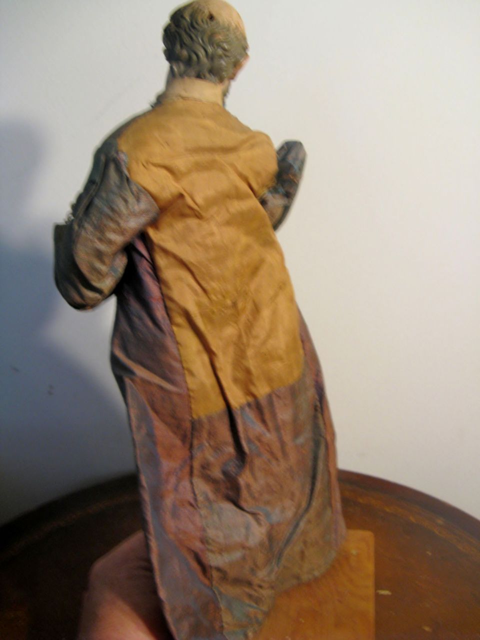 NEAPOLITAN Bearded Male Painted Terracotta And Wood CRECHE Figure NEAPOLITAN Bearded Male Painted Terracotta And Wood CRECHE Figure