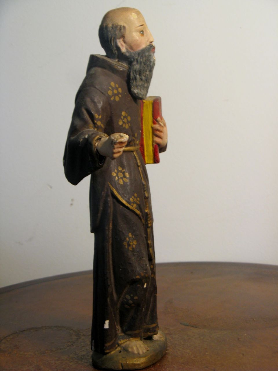 NEAPOLITAN Painted Wood and Gesso Saint Figure NEAPOLITAN Painted Wood and Gesso Saint Figure