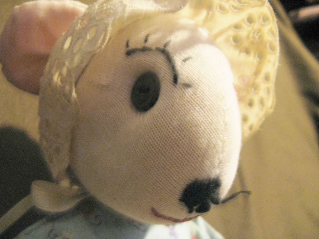 Vintage Cloth Stockinette Mouse Doll 14" Vintage Cloth Stockinette Mouse Doll 14"
