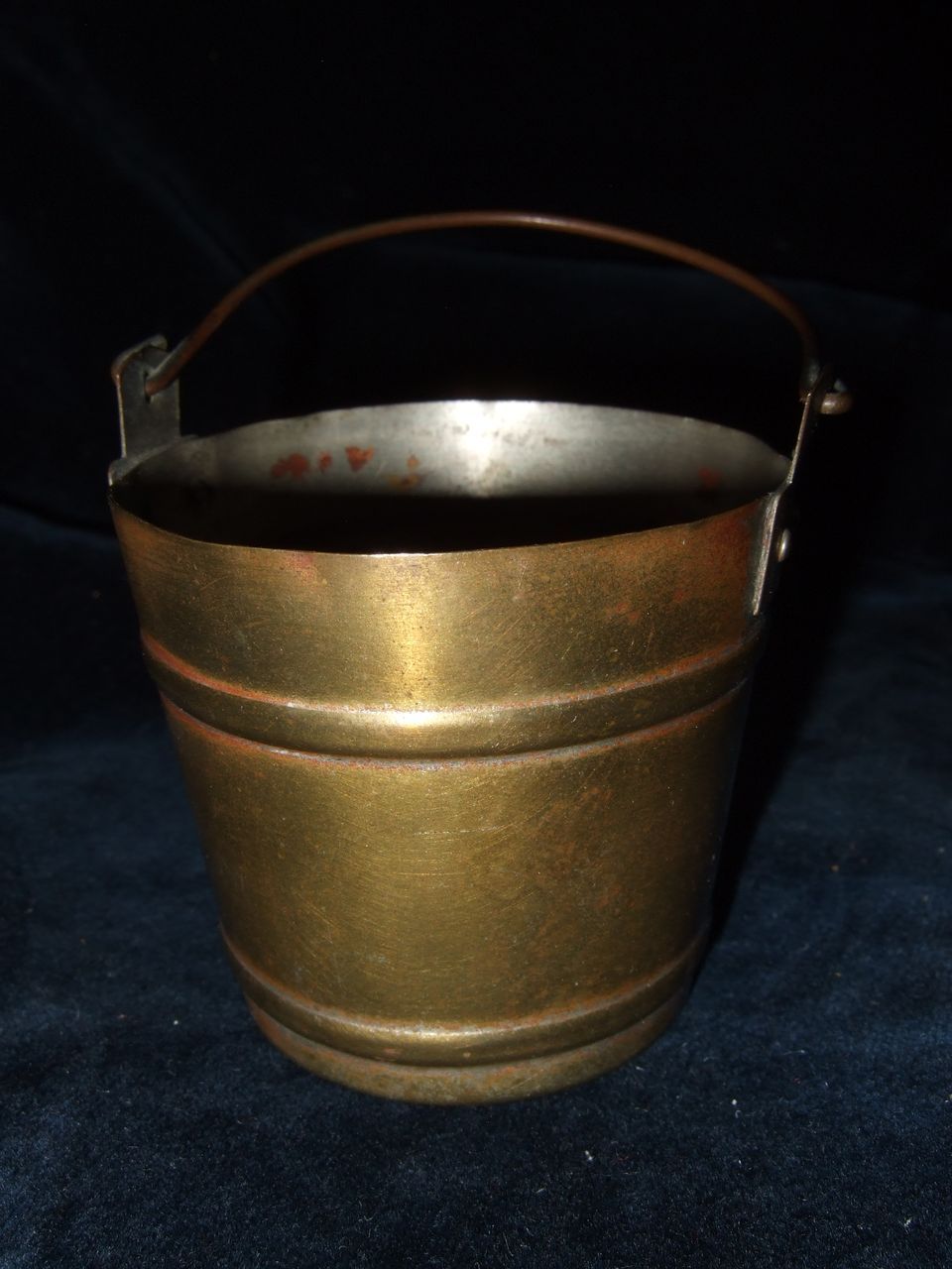 Antique Miniature Brass Pail Bucket from shirleydoll on Ruby Lane