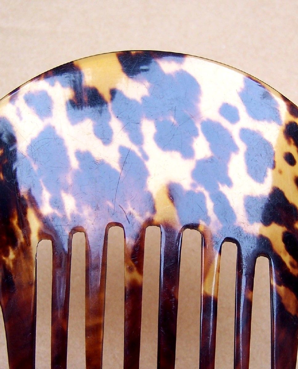 Antique Tortoiseshell Hair comb Early Victorian and Beautifully Marked Antique Tortoiseshell Hair comb Early Victorian and Beautifully Marked