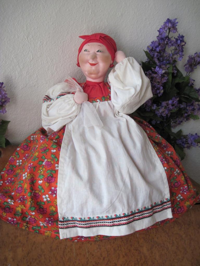 Vintage Russian Tea Cozy Cloth Doll Vintage Russian Tea Cozy Cloth Doll