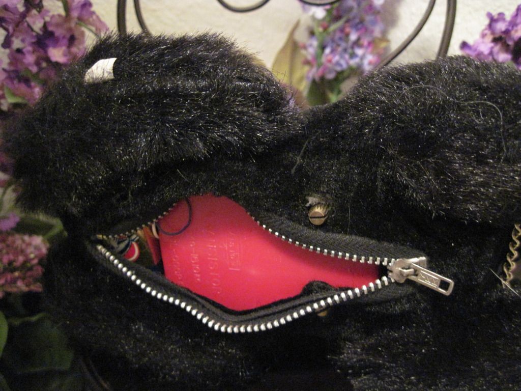 Mid-Century Modern Black Plush Poodle Dog Transistor Radio in Tummy Mid-Century Modern Black Plush Poodle Dog Transistor Radio in Tummy