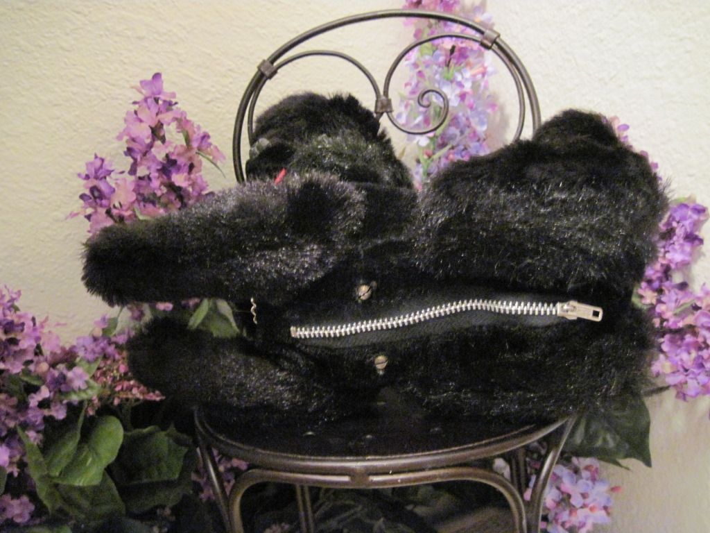 Mid-Century Modern Black Plush Poodle Dog Transistor Radio in Tummy Mid-Century Modern Black Plush Poodle Dog Transistor Radio in Tummy