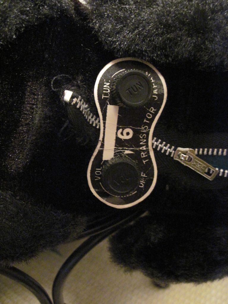 Mid-Century Modern Black Plush Poodle Dog Transistor Radio in Tummy 2 Mid-Century Modern Black Plush Poodle Dog Transistor Radio in Tummy 2