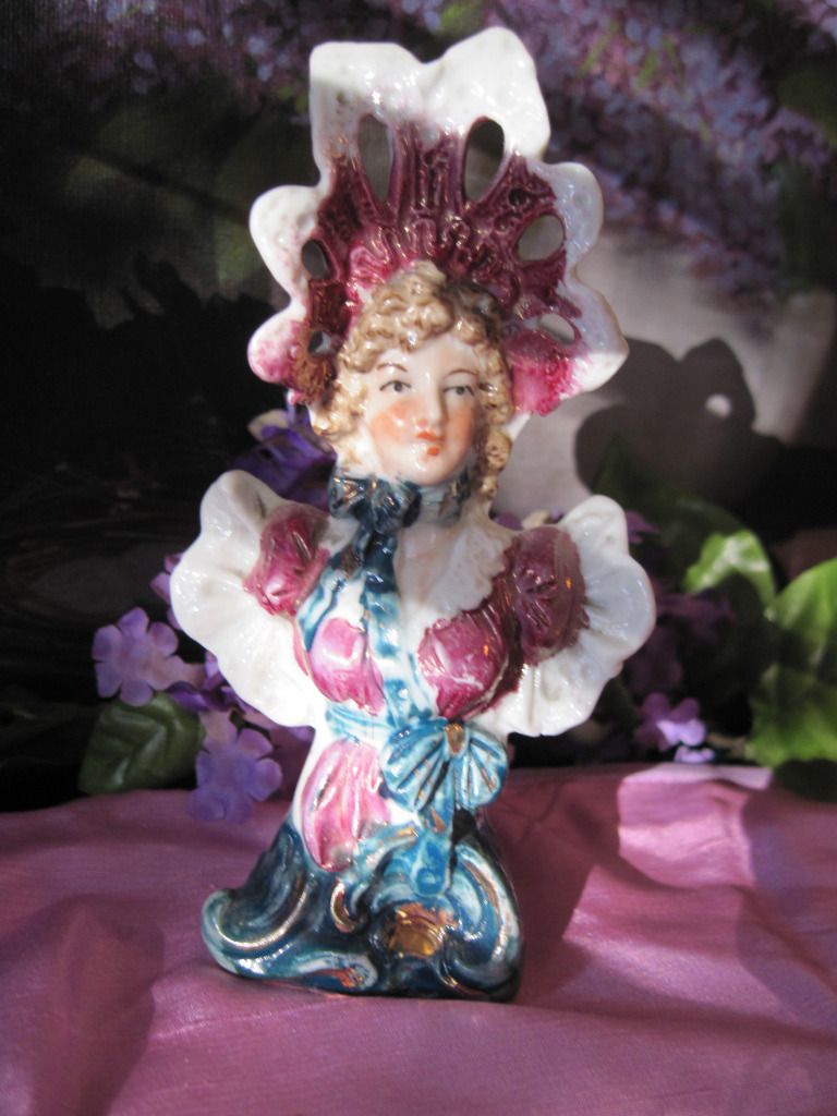 Antique German porcelain china unmarked Teplitz Lovely Lady Bust Antique German porcelain china unmarked Teplitz Lovely Lady Bust