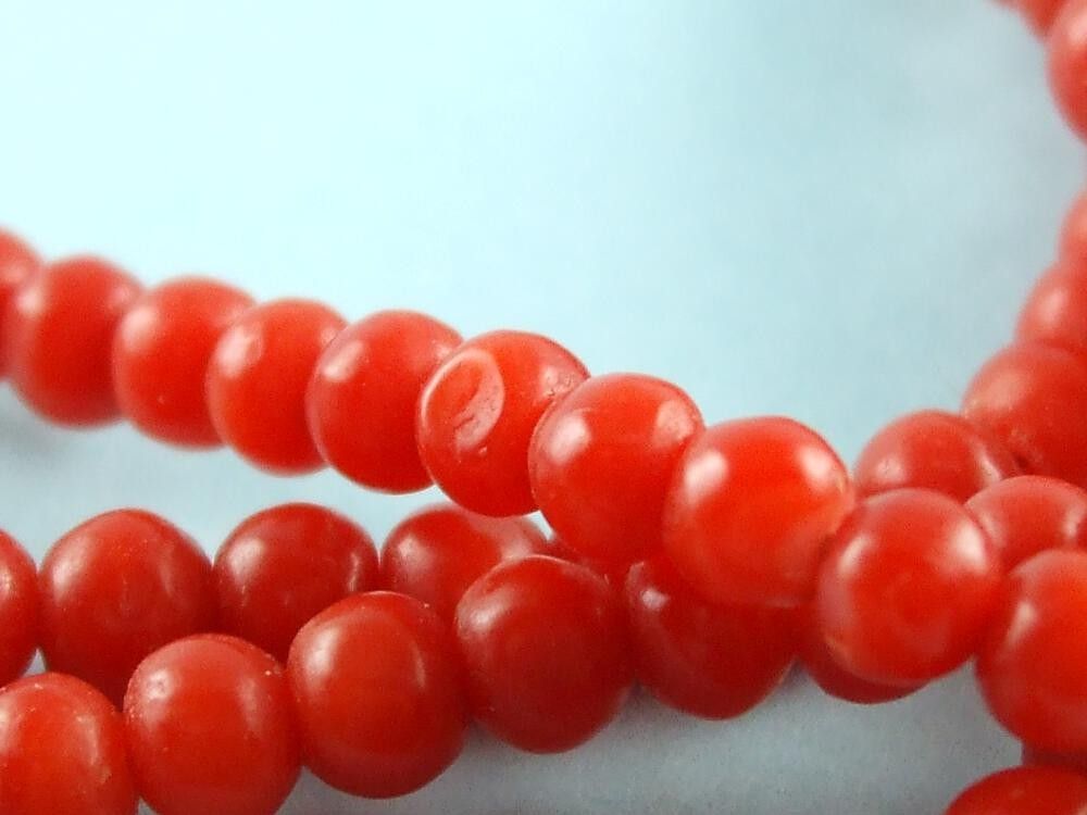 Ox Blood Coral Necklace 14k gold clasp Ox Blood Coral Necklace 14k gold clasp