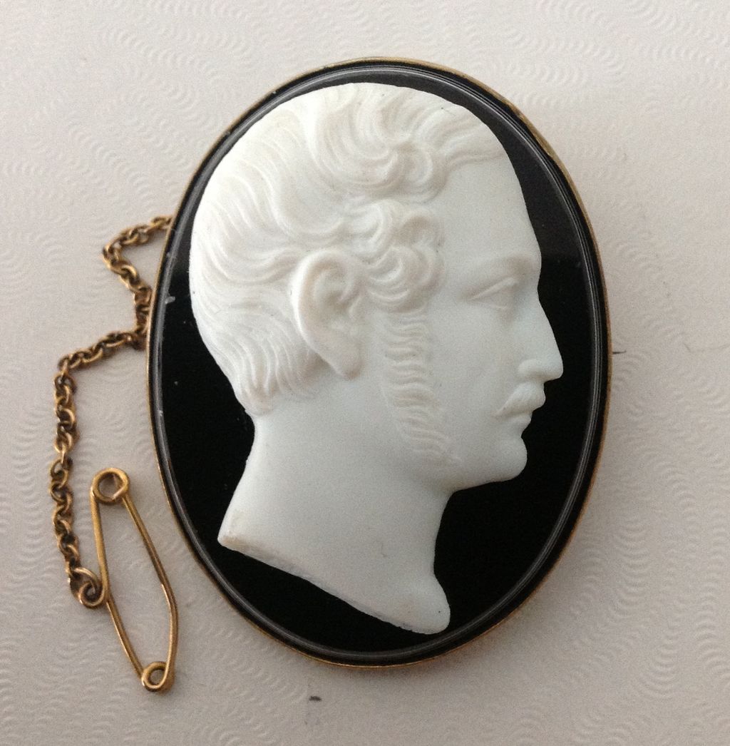 Paste Cameo Brooch/Pendant of Prince Albert by Lamont Paste Cameo Brooch/Pendant of Prince Albert by Lamont