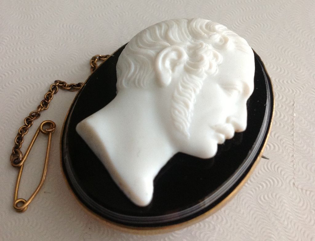 Paste Cameo Brooch/Pendant of Prince Albert by Lamont Paste Cameo Brooch/Pendant of Prince Albert by Lamont